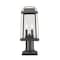 Z-Lite Millworks 2 Light Outdoor Pier Mounted Fixture, Oil Rubbed Bronze & Clear Beveled 574PHMR-533PM-ORB - alternate 1